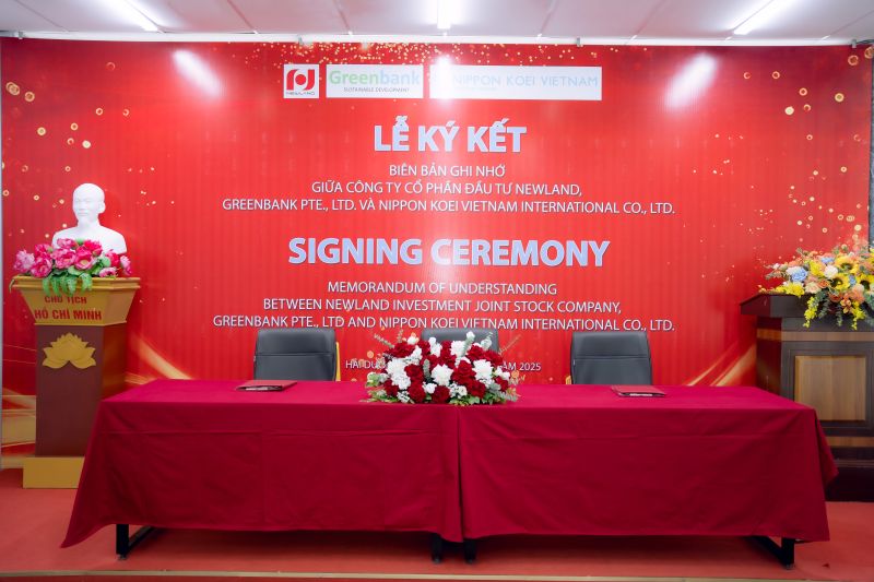 Lễ ký kết Biên bản ghi nhớ (MOU) giữa Công ty Cổ phần đầu tư Newland, GreenBank Pte., Ltd. và Nippon Koei Vietnam International Co., Ltd